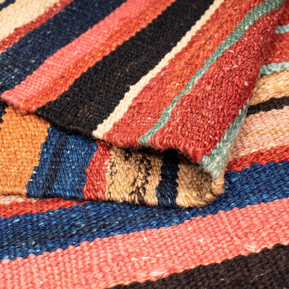 Kelim Carpet - Splash - 204 x 145 cm - flerfärgad