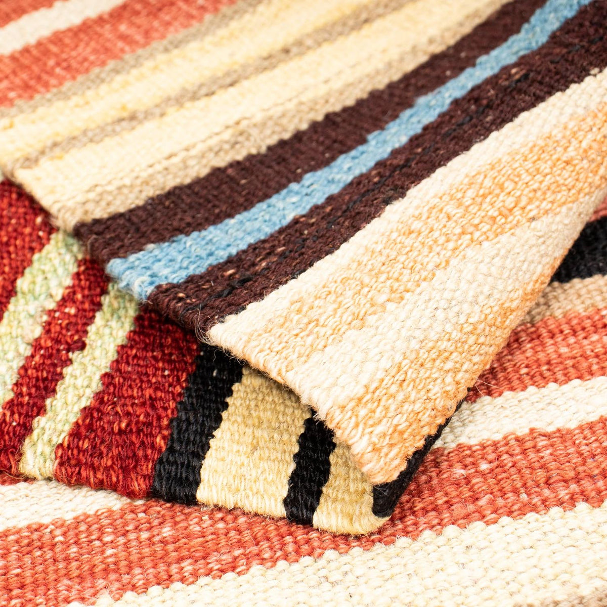 Kelim Carpet - Splash - 199 x 156 cm - flerfärgad