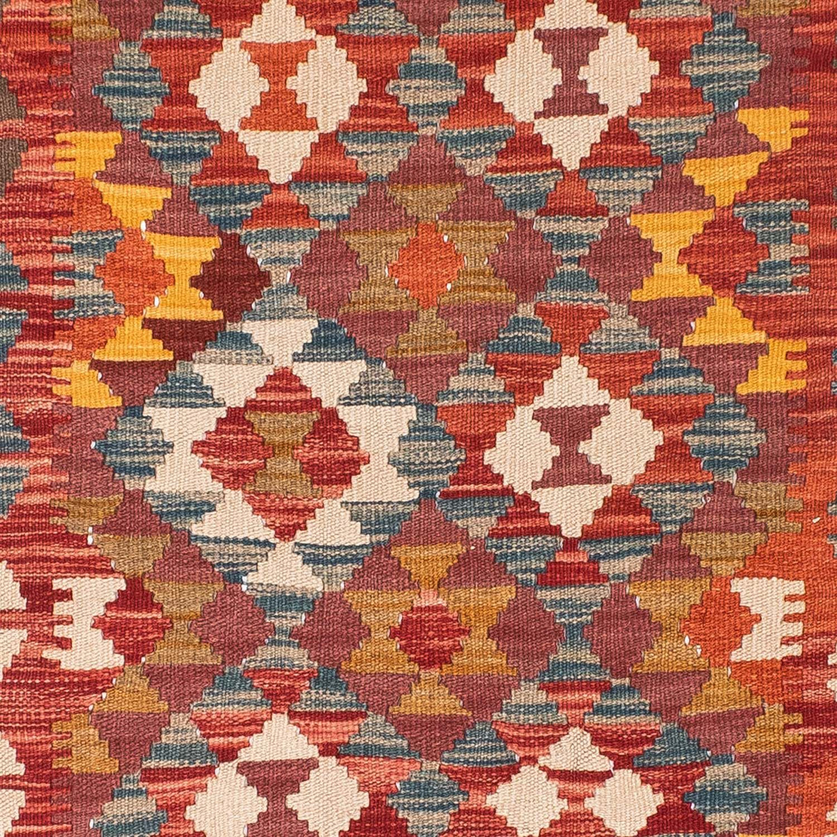 Runner Kelim Carpet - orientalisk matta - 195 x 98 cm - röd