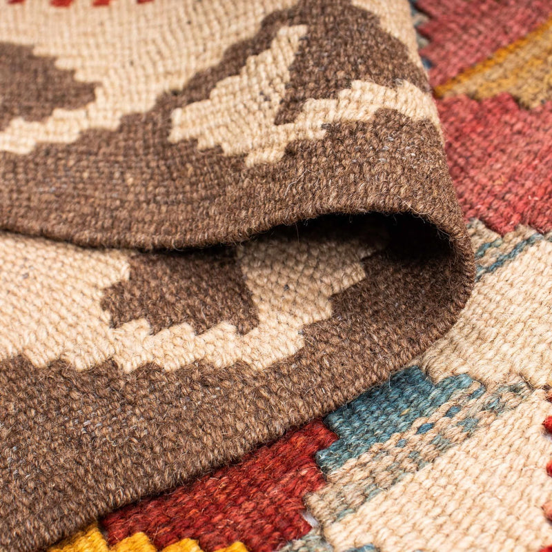 Runner Kelim Carpet - orientalisk matta - 195 x 98 cm - röd