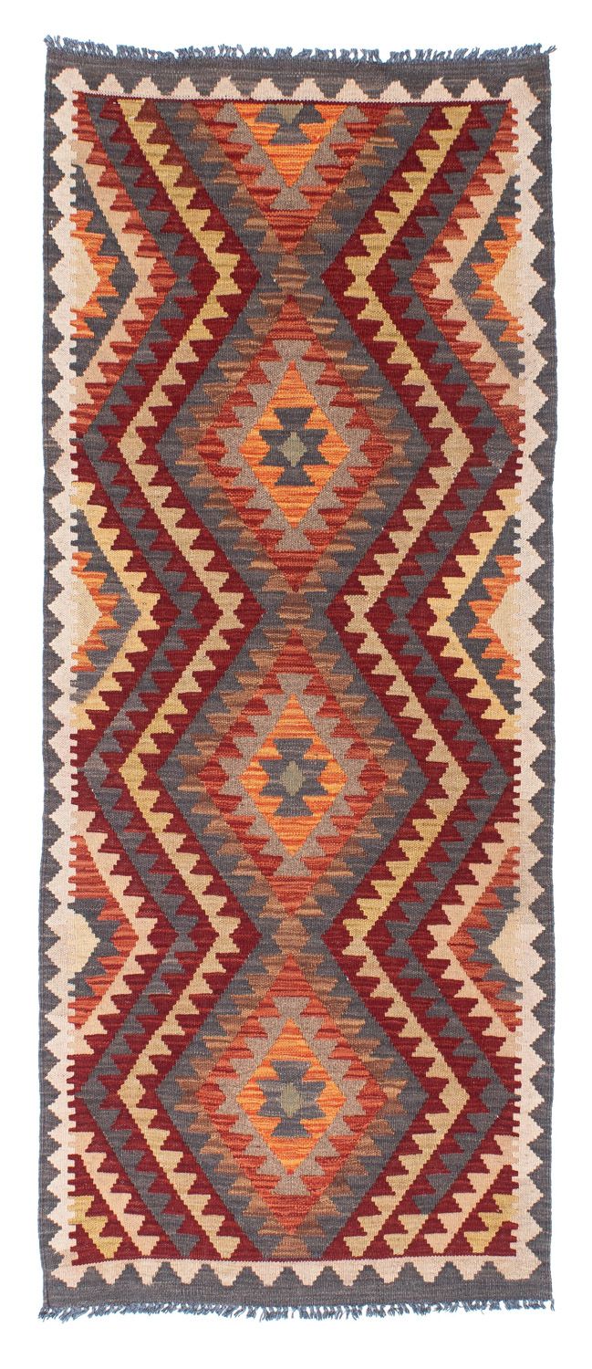 Runner Kelim Carpet - orientalisk matta - 191 x 80 cm - grått