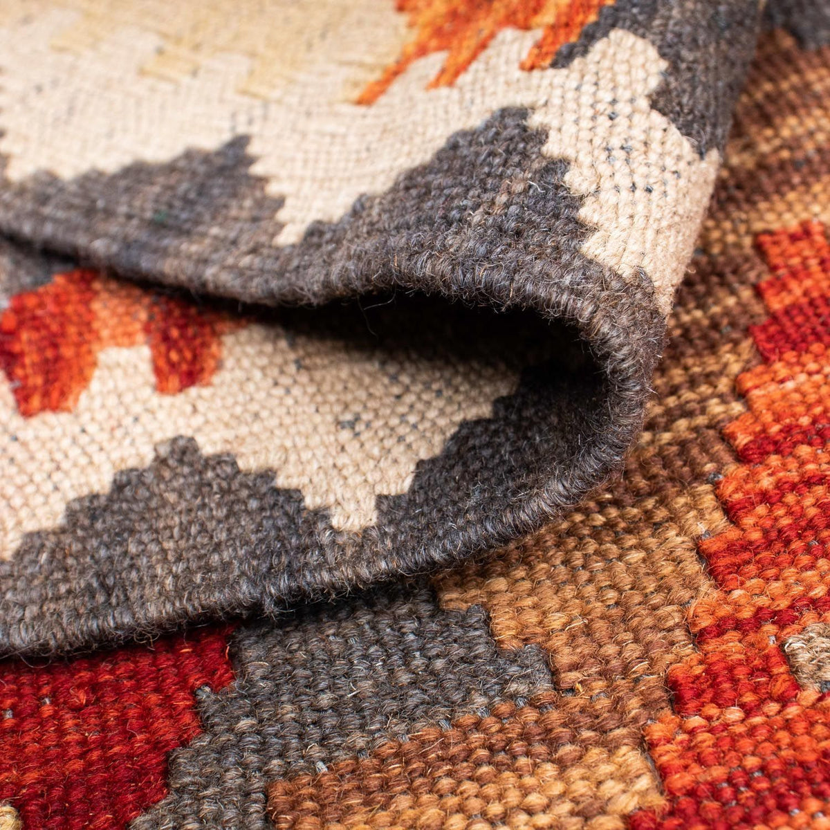 Runner Kelim Carpet - orientalisk matta - 191 x 80 cm - grått