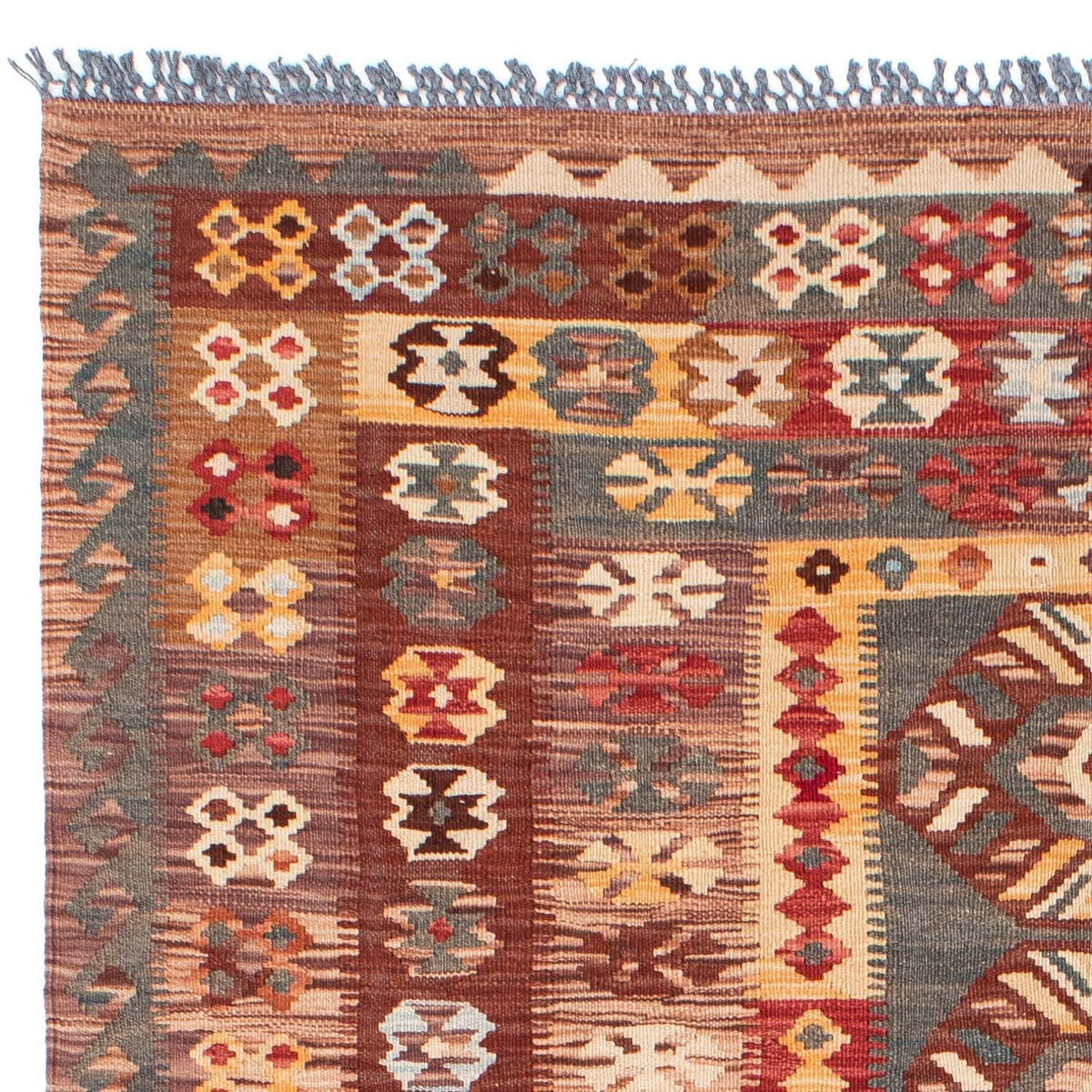 Kelim Carpet - orientalisk matta - 195 x 145 cm - flerfärgad