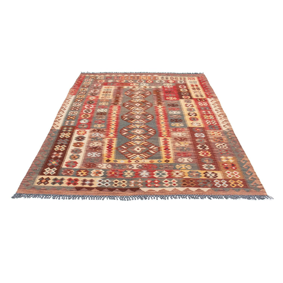 Kelim Carpet - orientalisk matta - 195 x 145 cm - flerfärgad