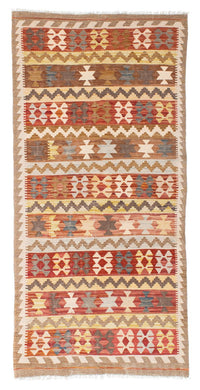 Runner Kelim Carpet - orientalisk matta - 200 x 92 cm - ljusbrun