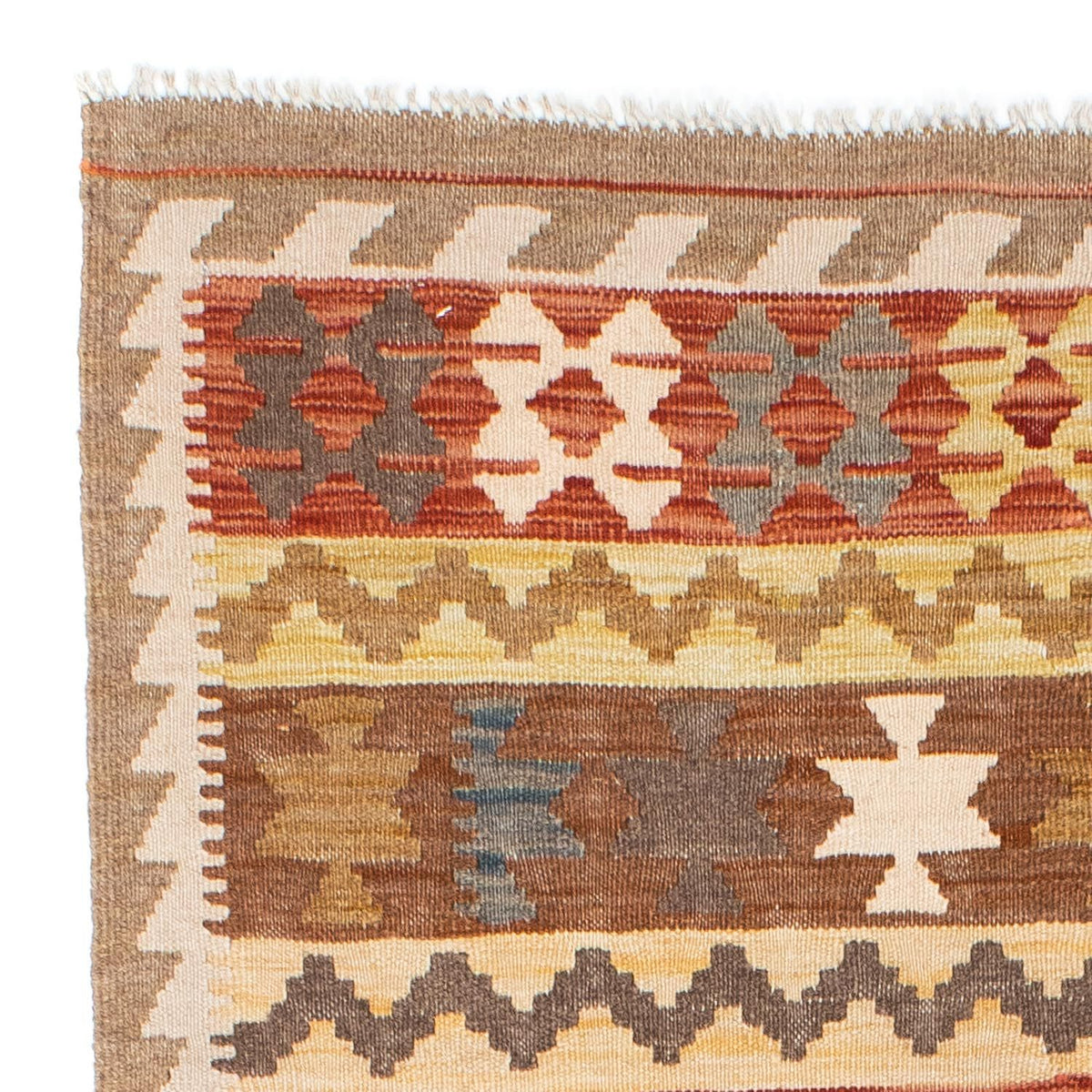 Runner Kelim Carpet - orientalisk matta - 200 x 92 cm - ljusbrun