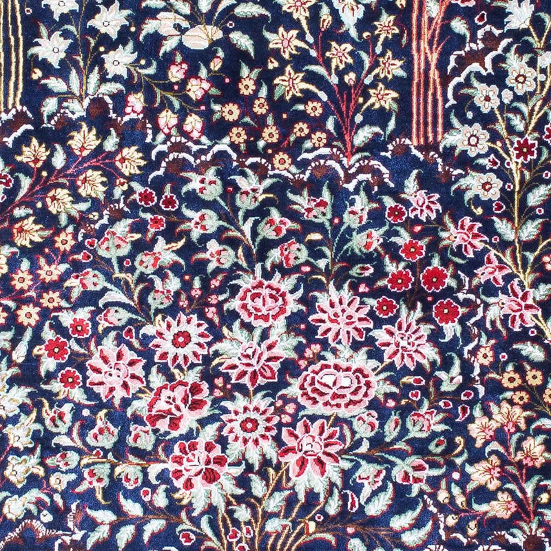 Persisk matta - Ghom - 152 x 100 cm - mörkblå