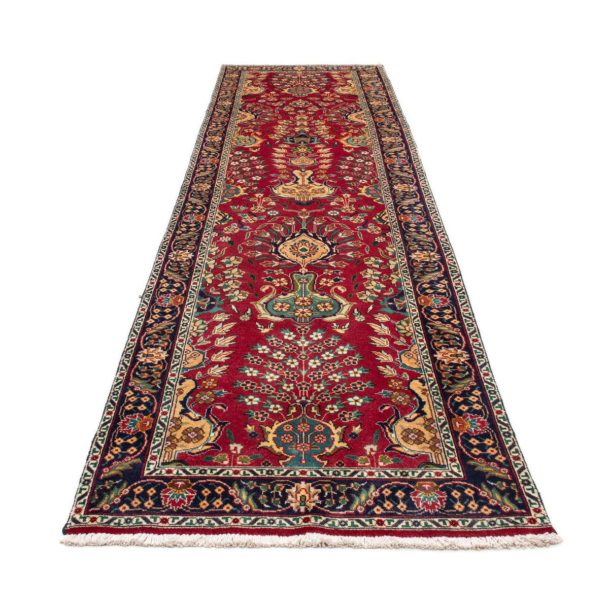 Runner Persisk matta - Tabriz - 400 x 105 cm - röd