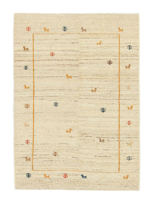 Gabbeh-matta - persisk - 143 x 97 cm - beige