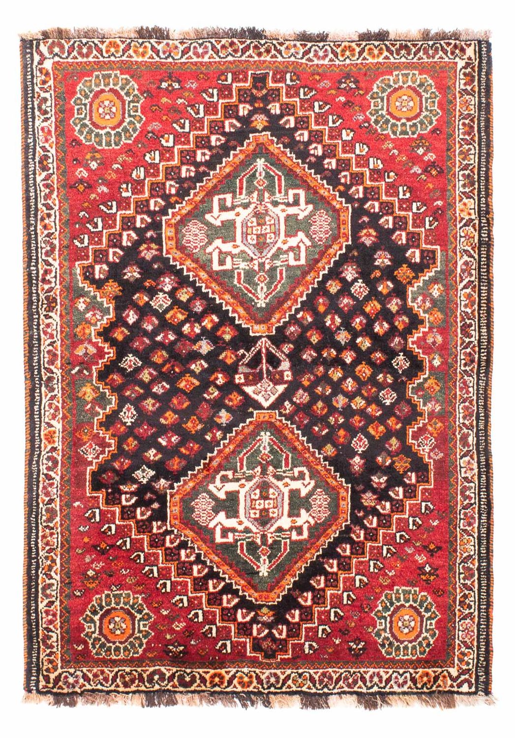 Persisk matta - Nomadic - 157 x 113 cm - mörkblå