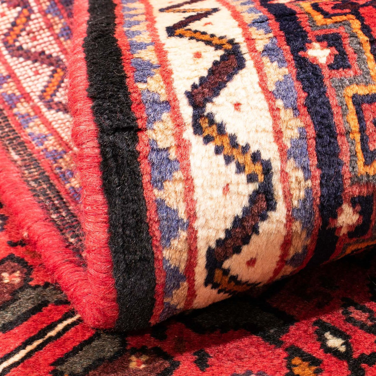 Persisk matta - Nomadic - 153 x 106 cm - mörkröd