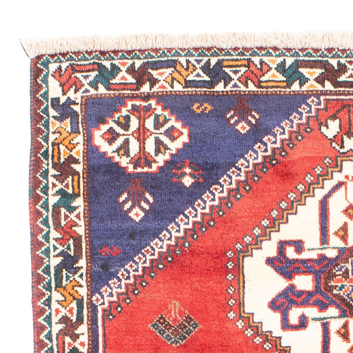 Persisk matta - Nomadic - 145 x 110 cm - mörkröd