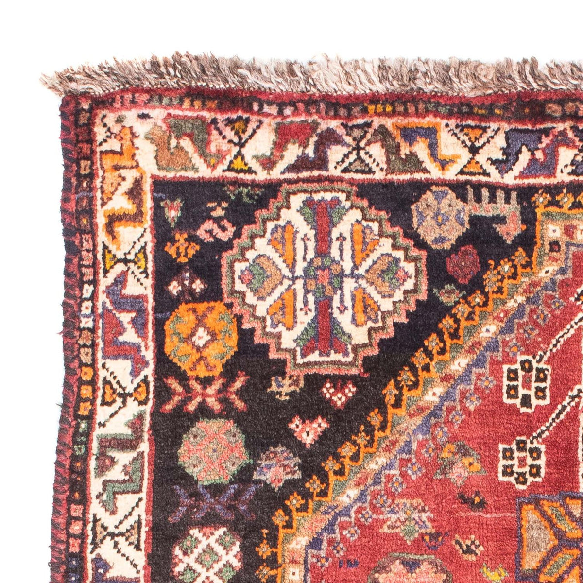 Persisk matta - Nomadic - 150 x 105 cm - mörkröd