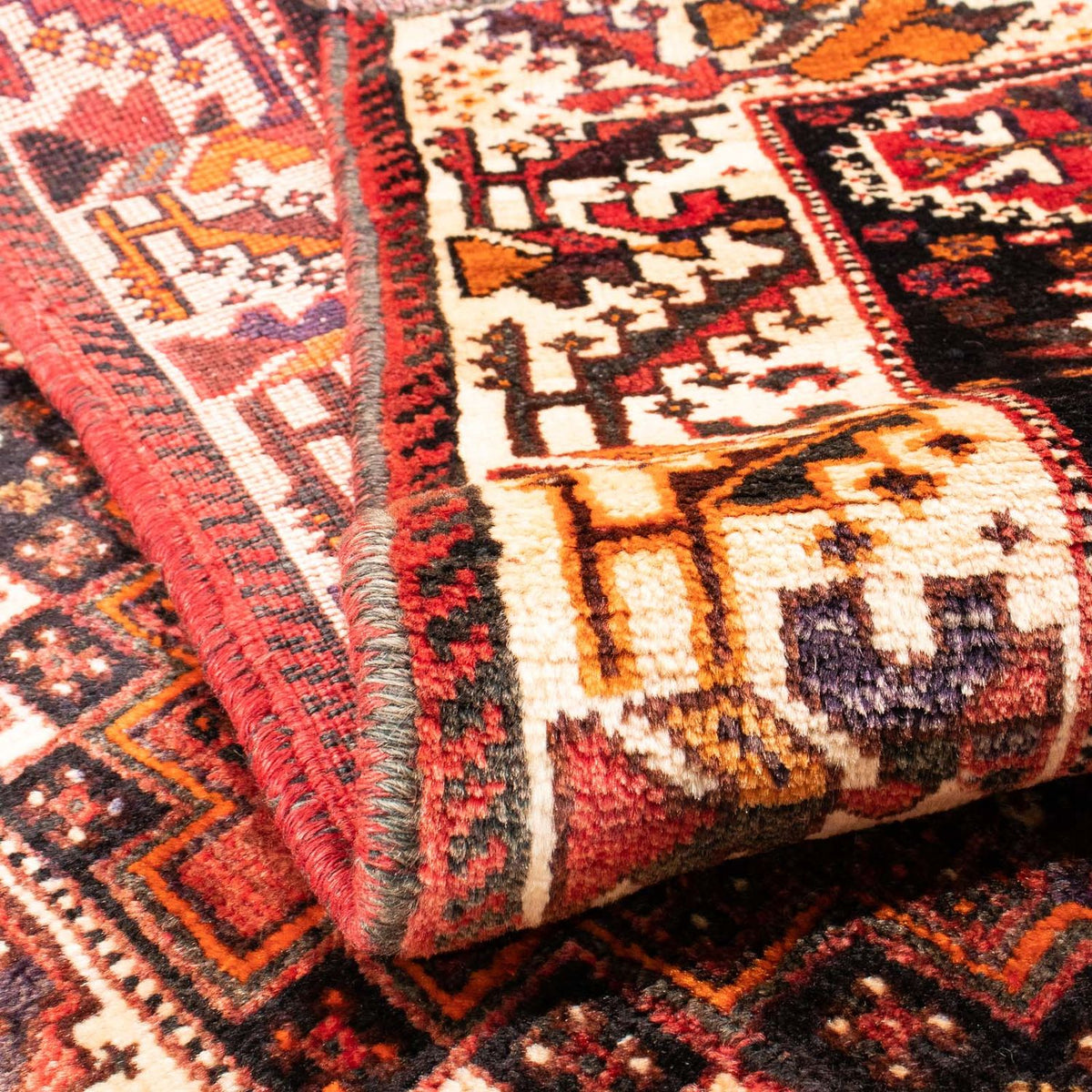 Persisk matta - Nomadic - 152 x 114 cm - mörkröd