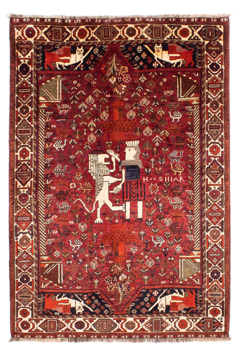 Persisk matta - Nomadic - 220 x 145 cm - mörkröd