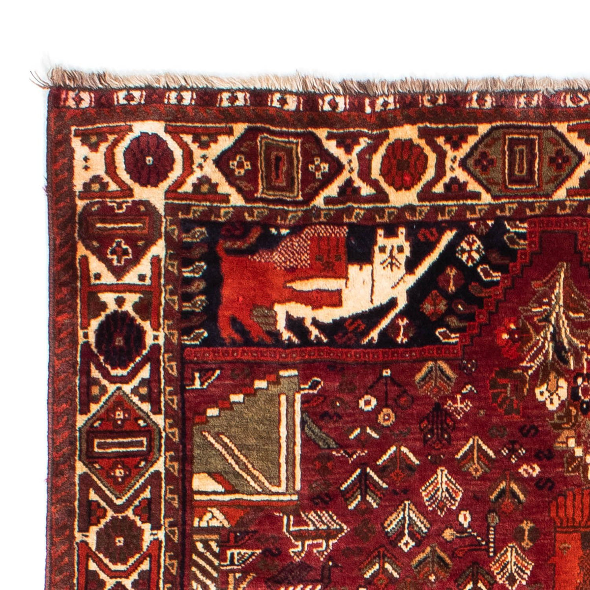 Persisk matta - Nomadic - 220 x 145 cm - mörkröd