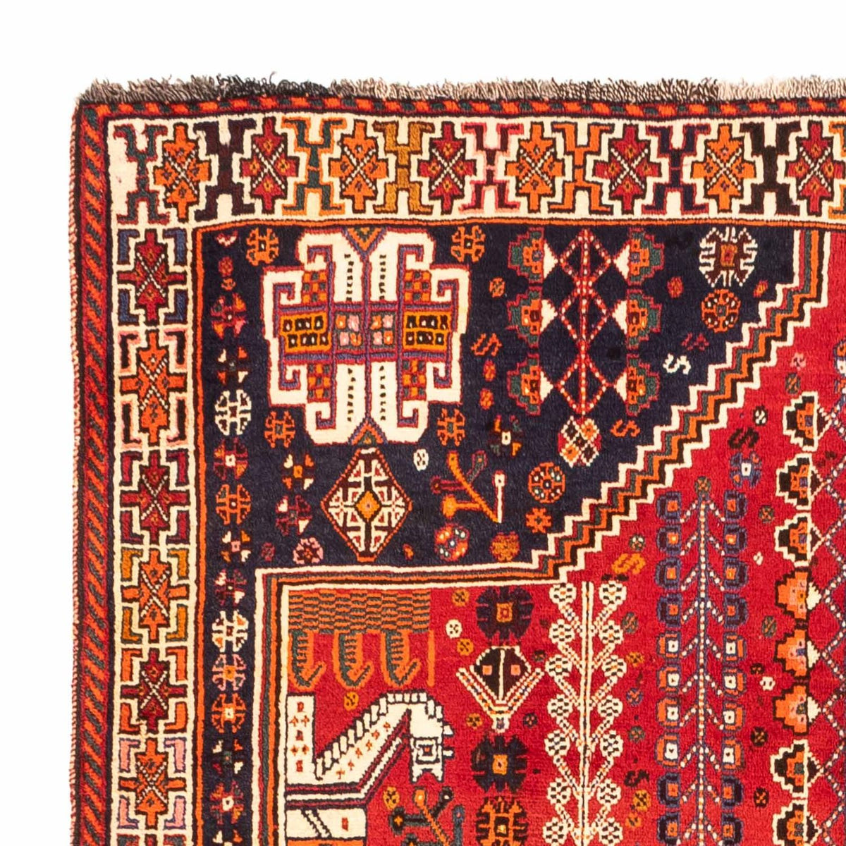 Persisk matta - Nomadic - 255 x 160 cm - mörkröd