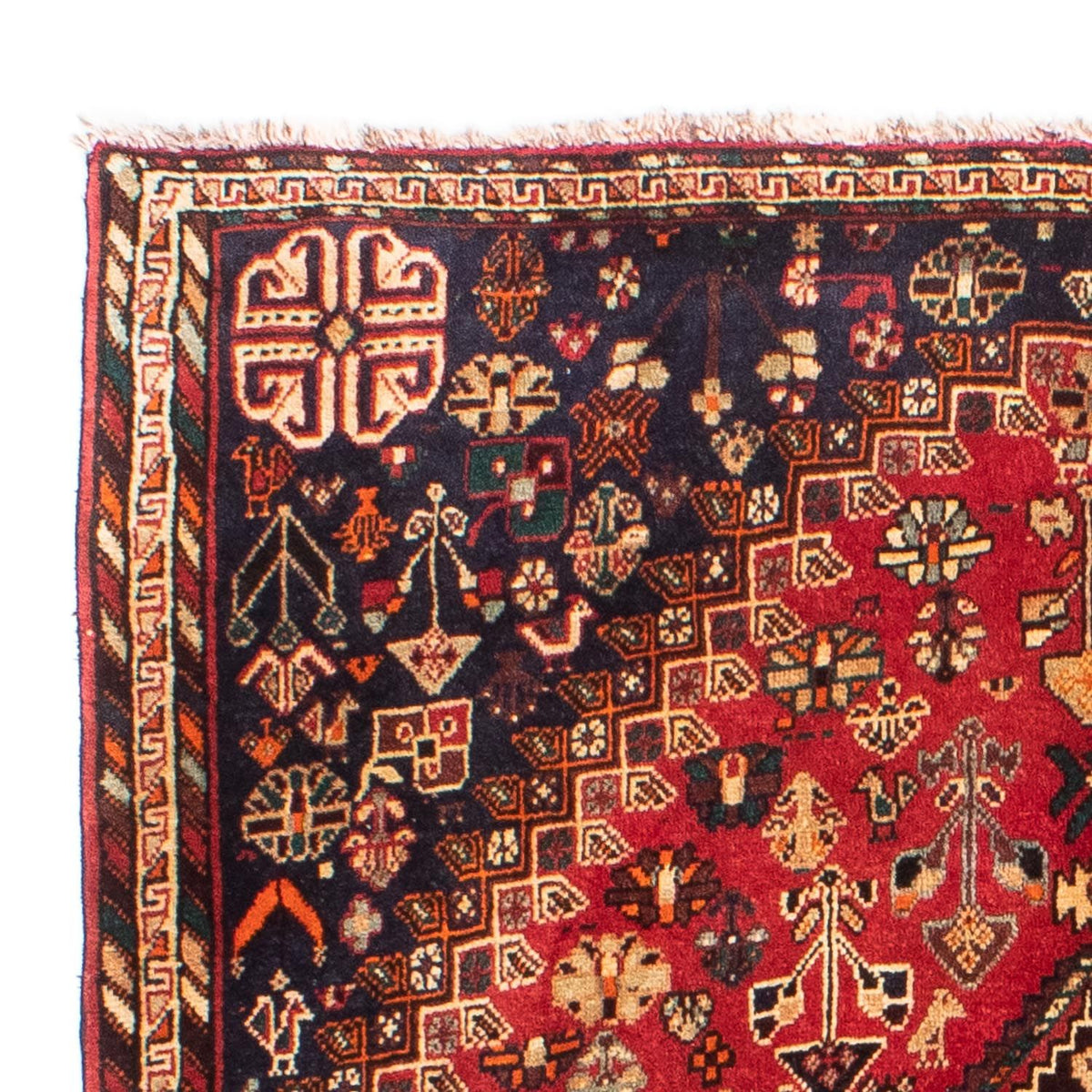 Persisk matta - Nomadic - 185 x 138 cm - mörkröd