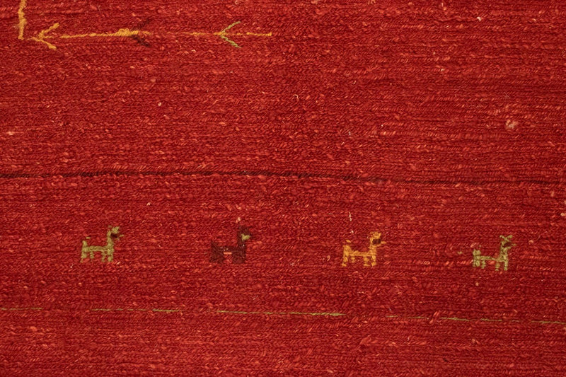 Gabbeh-matta - persisk - 195 x 151 cm - röd