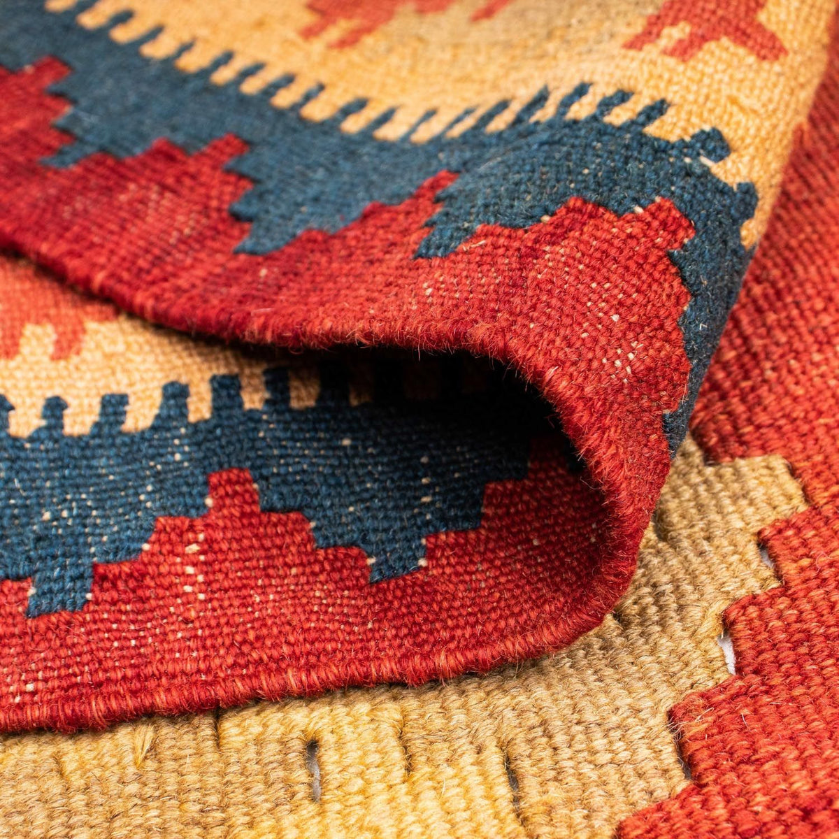 Kelim Carpet - orientalisk matta - 190 x 120 cm - orange