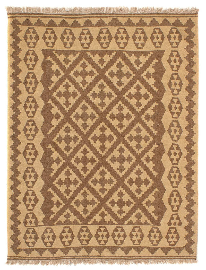 Kelim Carpet - orientalisk matta - 212 x 163 cm - ljusbrun