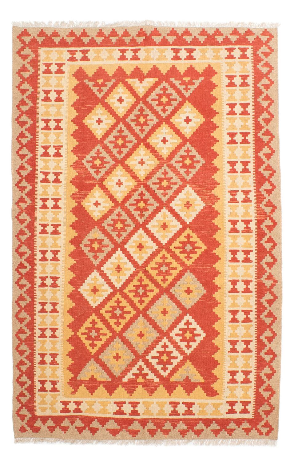 Kelim Carpet - orientalisk matta - 250 x 163 cm - flerfärgad
