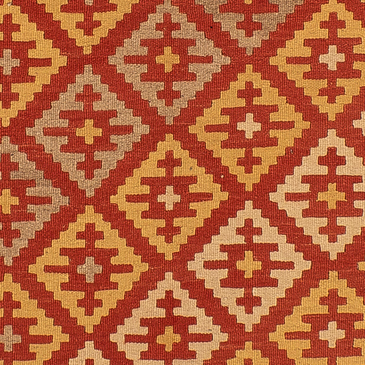 Kelim Carpet - orientalisk matta - 205 x 150 cm - mörkröd