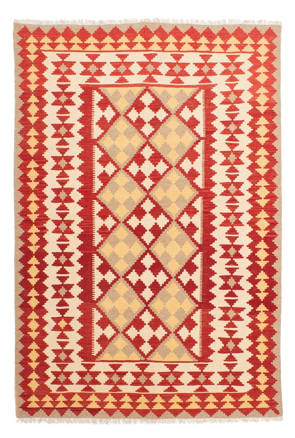 Kelim Carpet - orientalisk matta - 253 x 167 cm - flerfärgad