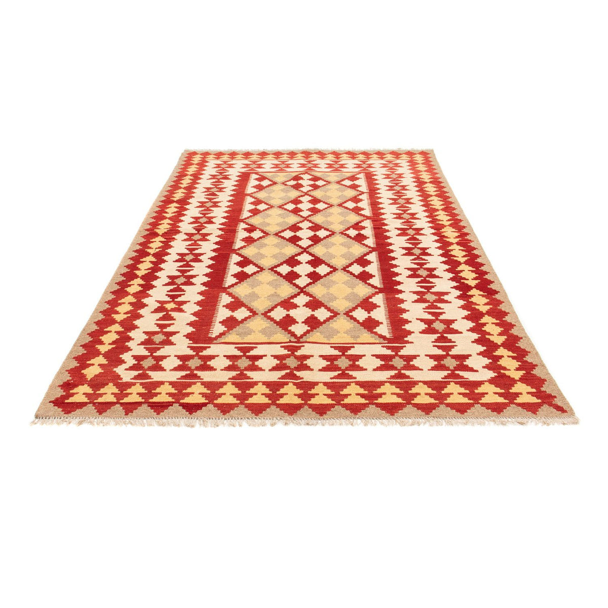Kelim Carpet - orientalisk matta - 253 x 167 cm - flerfärgad