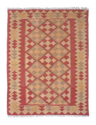 Kelim Carpet - orientalisk matta - 176 x 128 cm - flerfärgad
