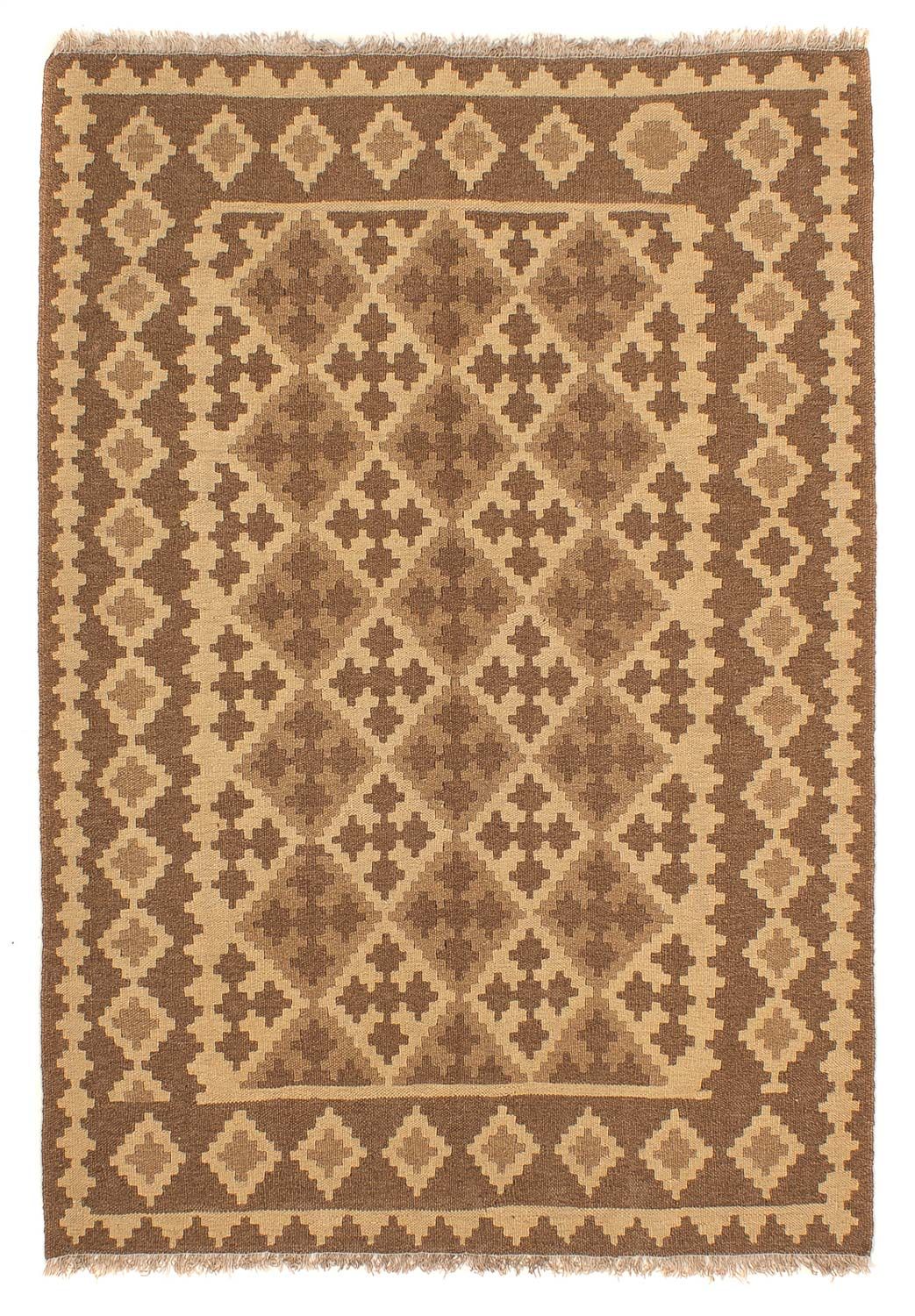 Kelim Carpet - orientalisk matta - 190 x 145 cm - ljusbrun