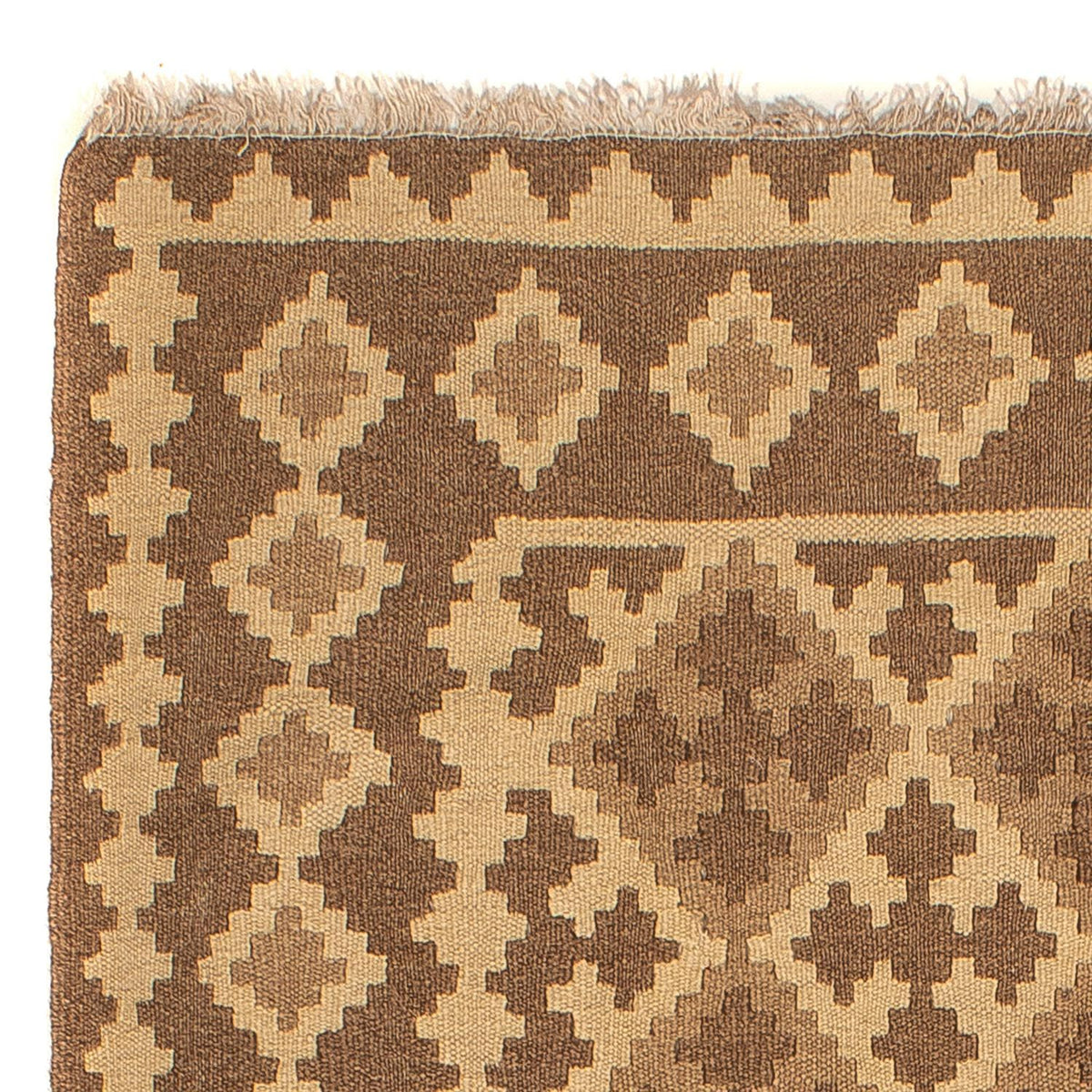 Kelim Carpet - orientalisk matta - 190 x 145 cm - ljusbrun