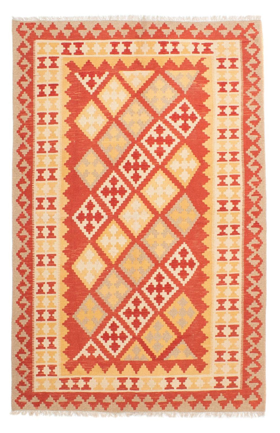 Kelim Carpet - orientalisk matta - 255 x 168 cm - flerfärgad