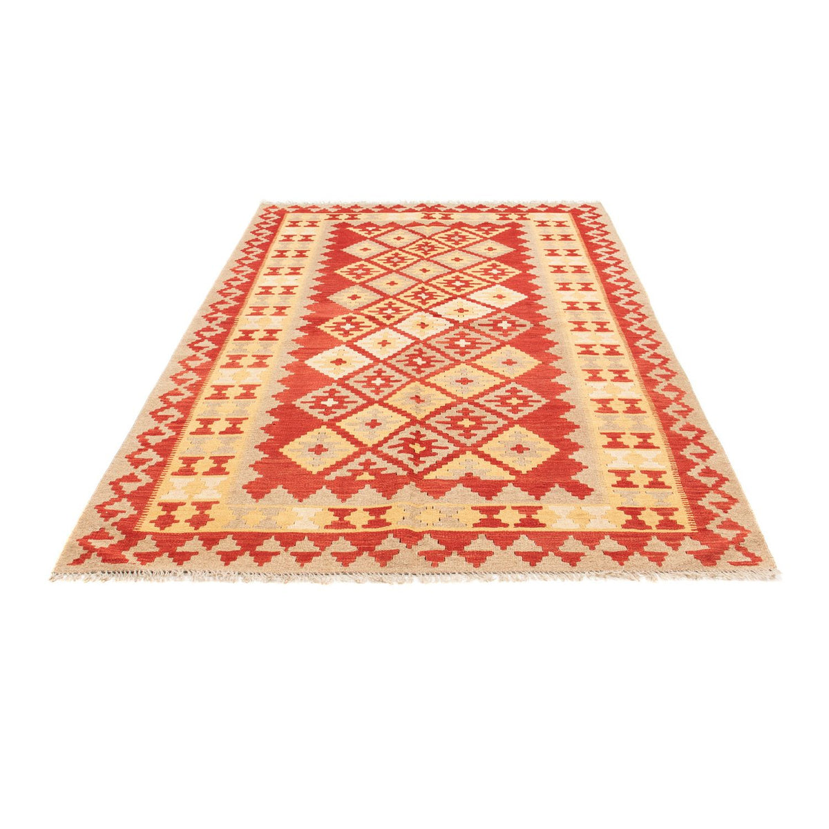 Kelim Carpet - orientalisk matta - 246 x 165 cm - flerfärgad