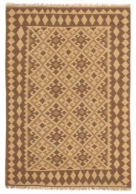 Kelim Carpet - orientalisk matta - 210 x 155 cm - ljusbrun