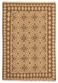 Kelim Carpet - orientalisk matta - 210 x 155 cm - ljusbrun