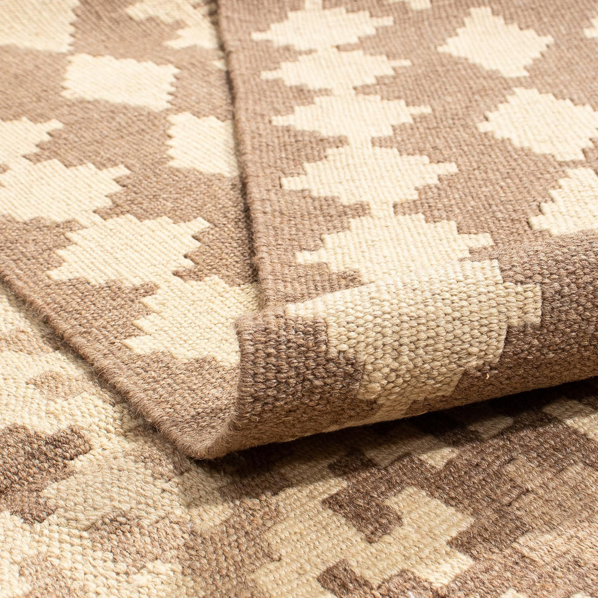 Kelim Carpet - orientalisk matta - 210 x 155 cm - ljusbrun