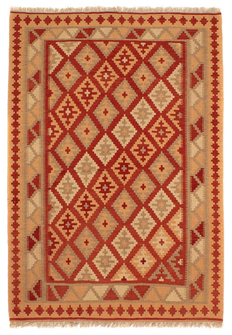 Kelim Carpet - orientalisk matta - 200 x 148 cm - röd