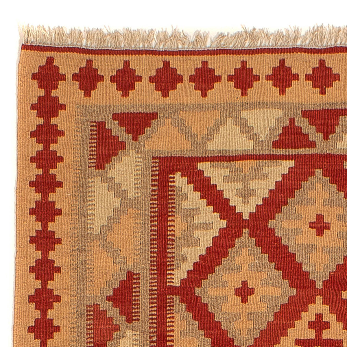 Kelim Carpet - orientalisk matta - 200 x 148 cm - röd