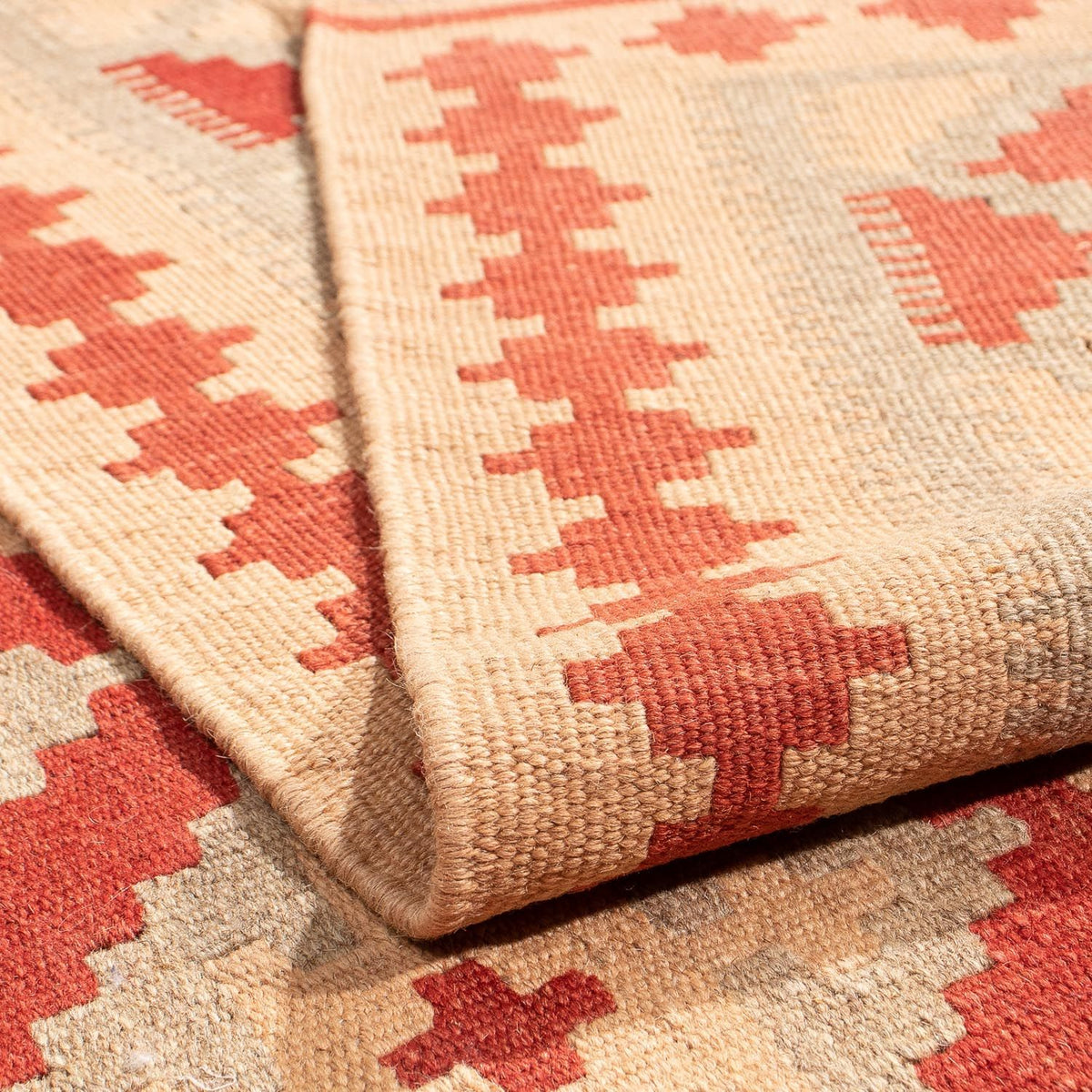 Kelim Carpet - orientalisk matta - 200 x 148 cm - röd