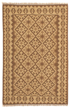 Kelim Carpet - orientalisk matta - 205 x 153 cm - ljusbrun