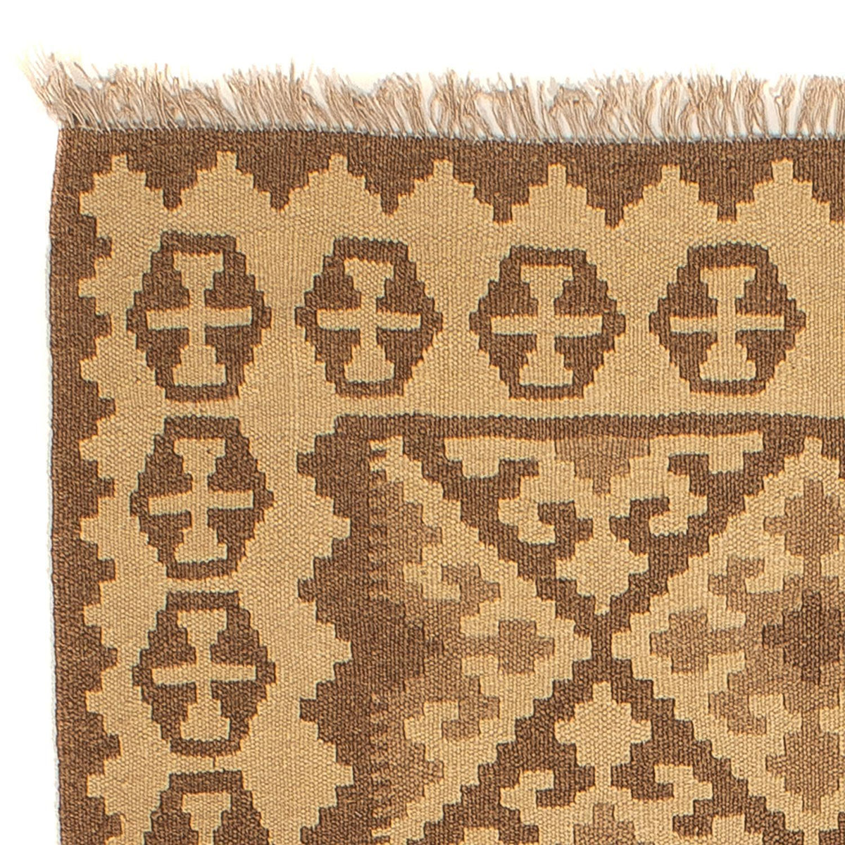 Kelim Carpet - orientalisk matta - 205 x 153 cm - ljusbrun