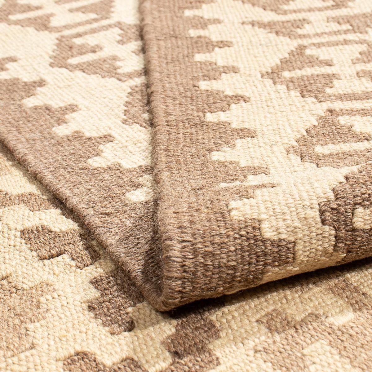 Kelim Carpet - orientalisk matta - 205 x 153 cm - ljusbrun