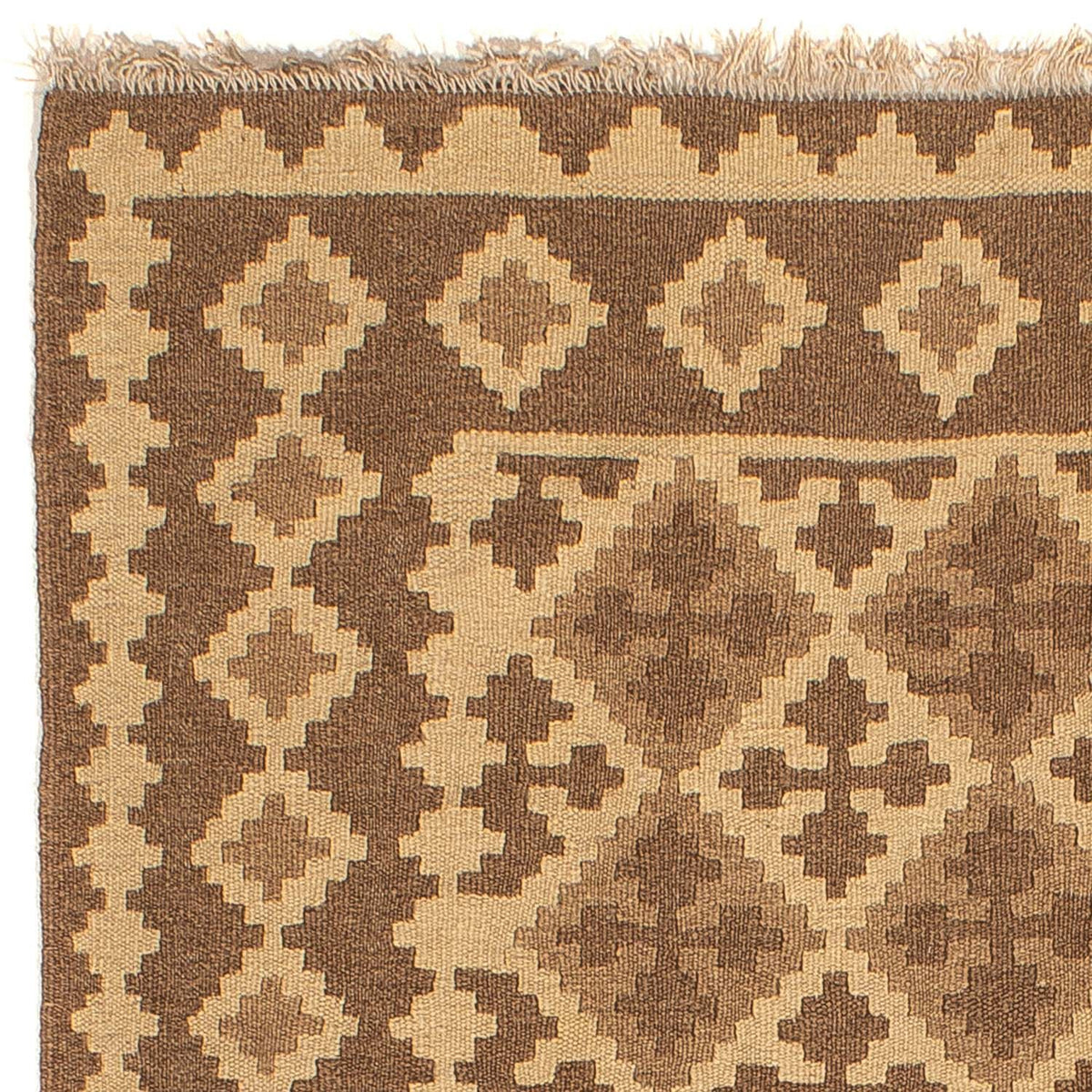 Kelim Carpet - orientalisk matta - 188 x 148 cm - ljusbrun
