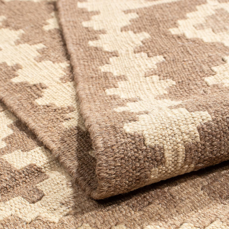 Kelim Carpet - orientalisk matta - 188 x 148 cm - ljusbrun