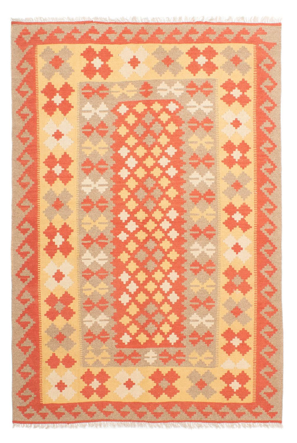 Kelim Carpet - orientalisk matta - 245 x 168 cm - flerfärgad