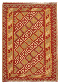 Kelim Carpet - orientalisk matta - 215 x 152 cm - röd