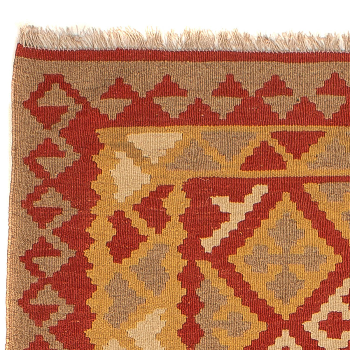 Kelim Carpet - orientalisk matta - 215 x 152 cm - röd