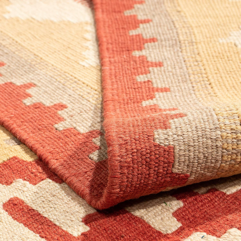 Kelim Carpet - orientalisk matta - 198 x 150 cm - röd