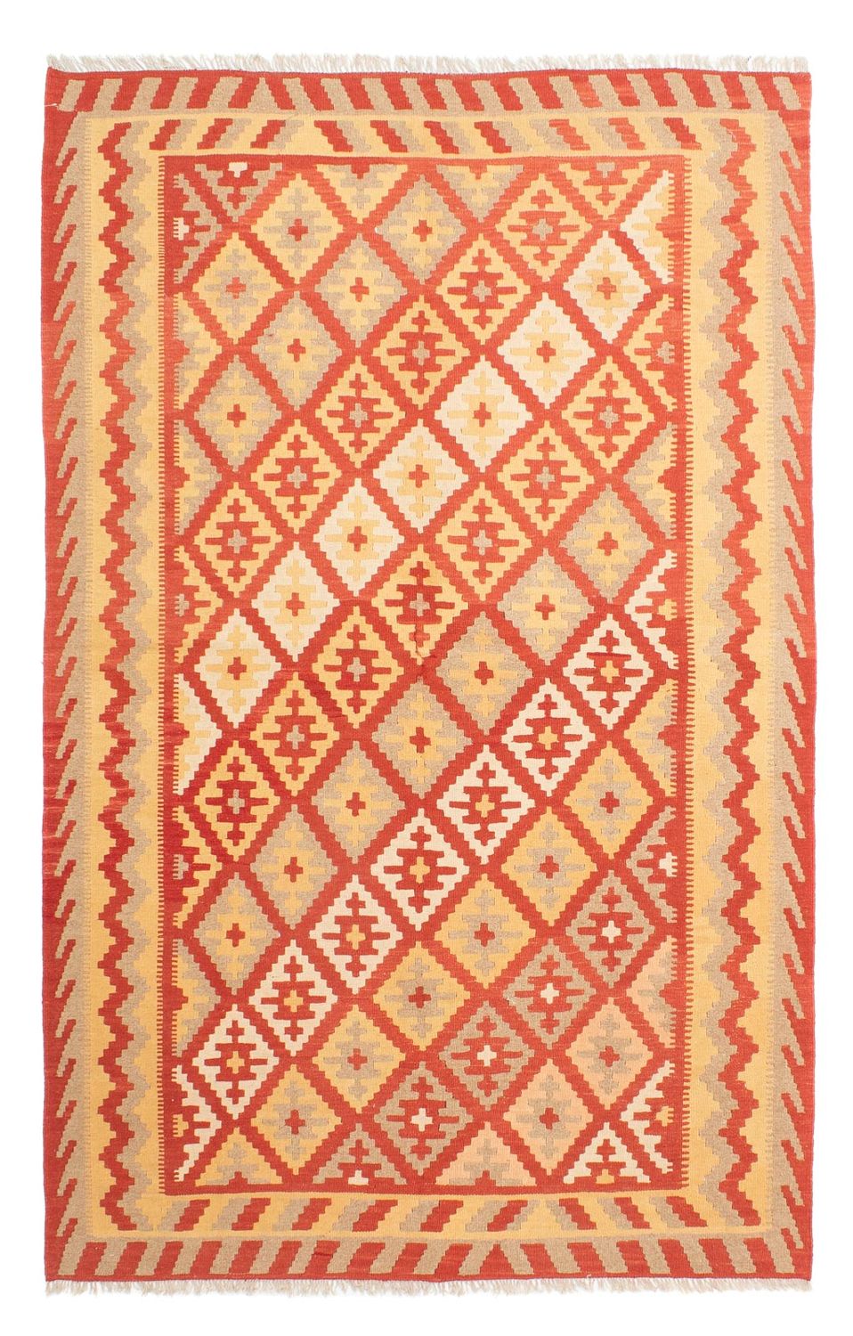 Kelim Carpet - orientalisk matta - 252 x 165 cm - flerfärgad